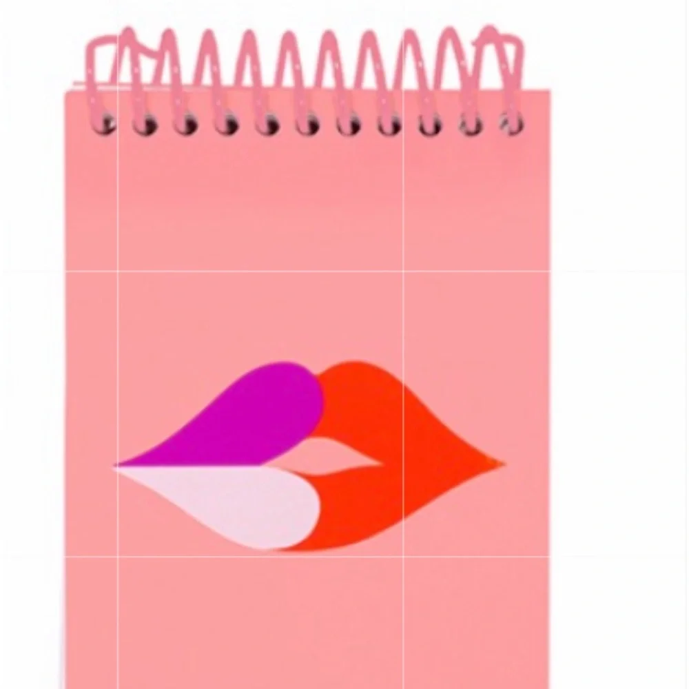 KATE SPADE NEW YORK PINK HEART AND LIPS MINI SPIRAL NOTEPADS